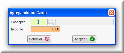 Forma para Seleccionar de Gasto